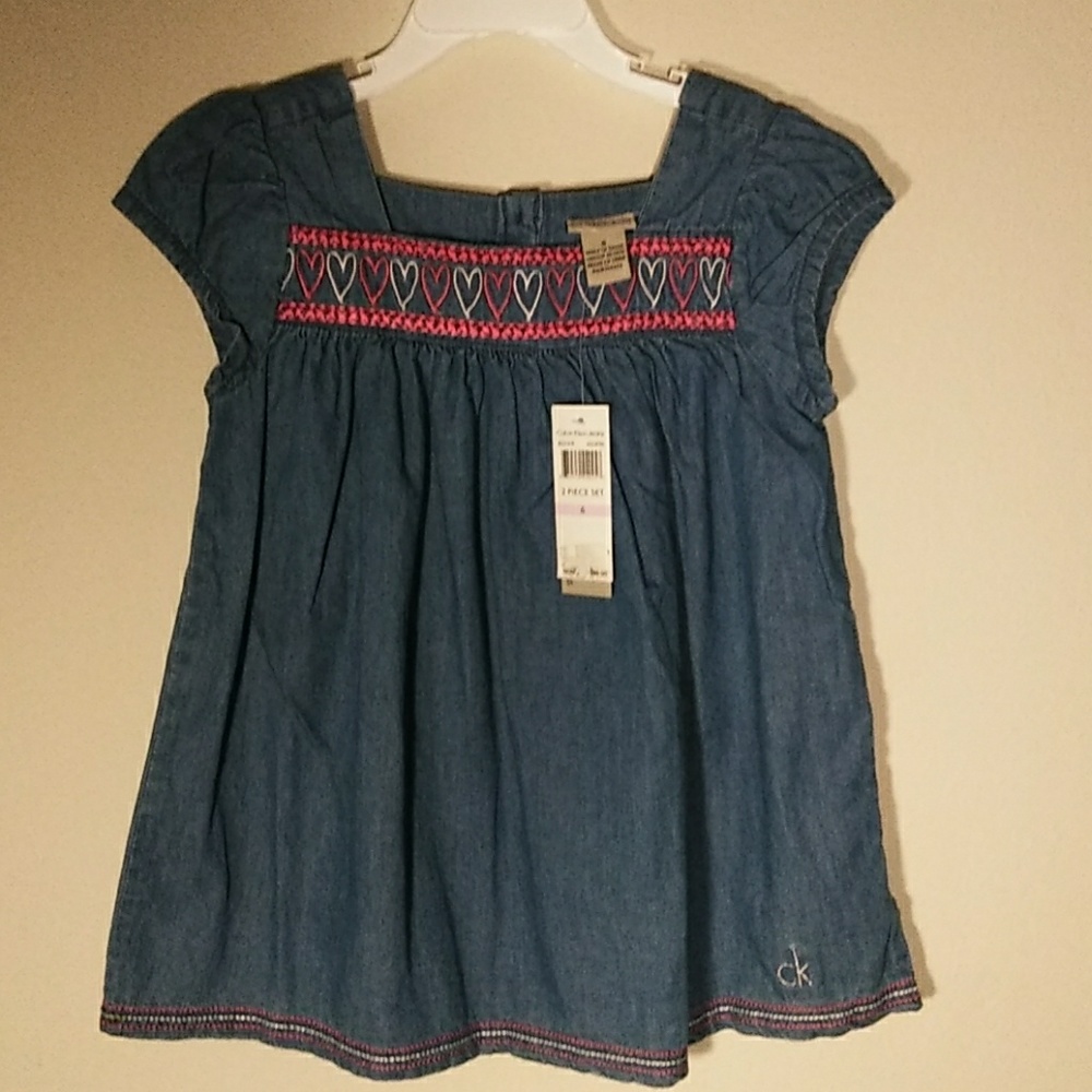 Calvin Klein Baby Girl's Embroidered Jeans Dress